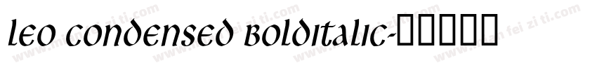 Leo Condensed BoldItalic字体转换